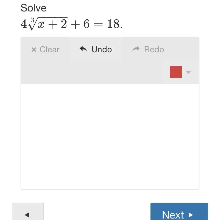 Solve 4x+2−−−−−√3+6=18-example-1