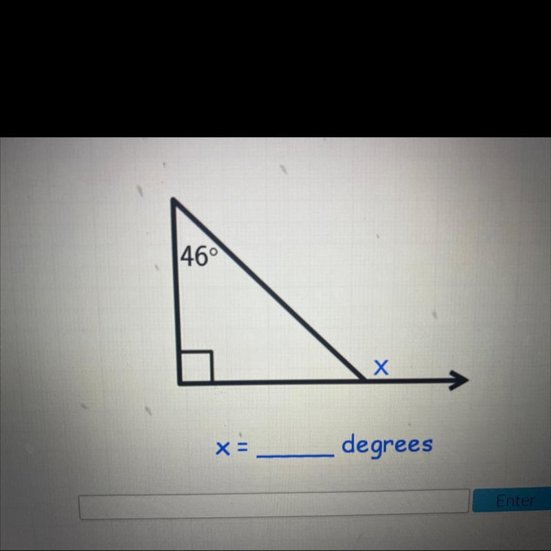 46 degrees and x X =-example-1