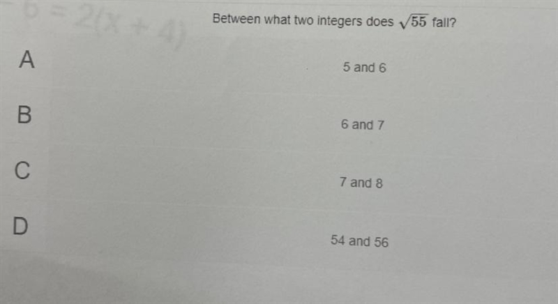 A,b,c or d between what two intergers-example-1