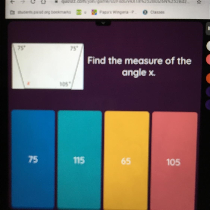 Find the measure of the angle x. Please help!-example-1