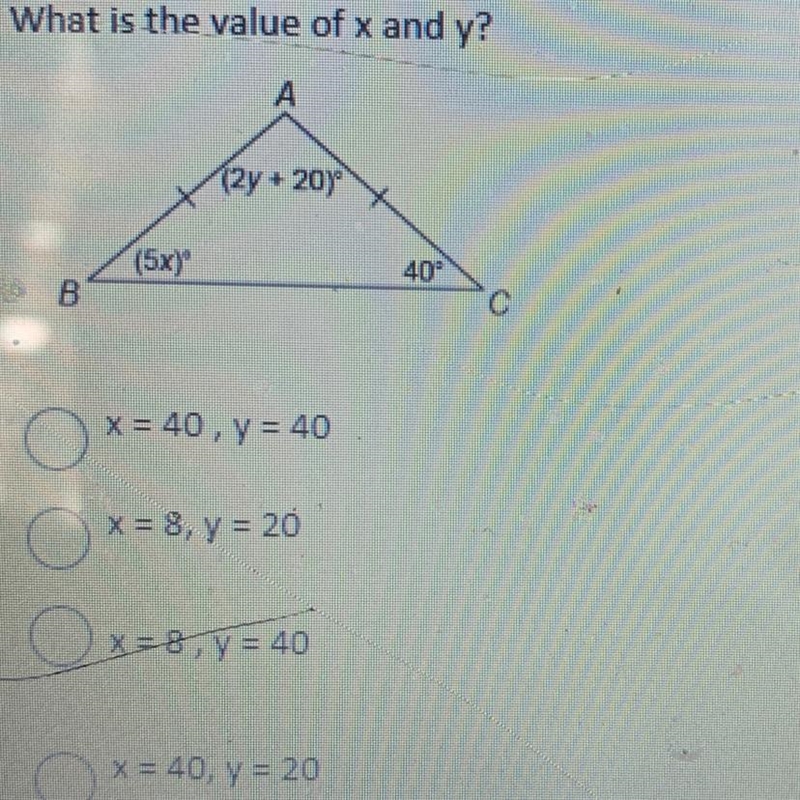 ￼what is the value of x and y?-example-1