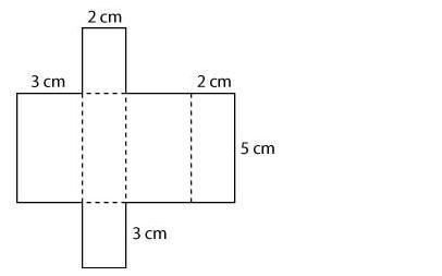 The net below can be folded to make a 3-dimensional shape. What is the surface area-example-1