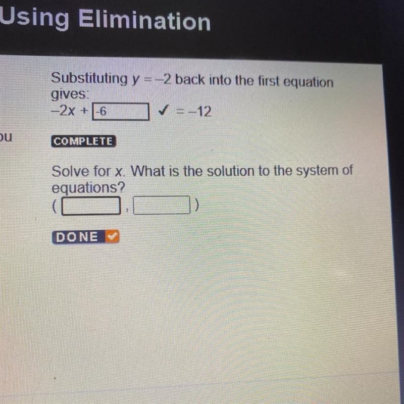 Solve for x what is the solution to the system of equations-example-1