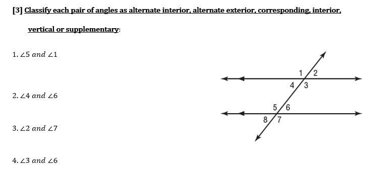 Classify each pair of angles as alternate interior alternate exterior or corresponding-example-1