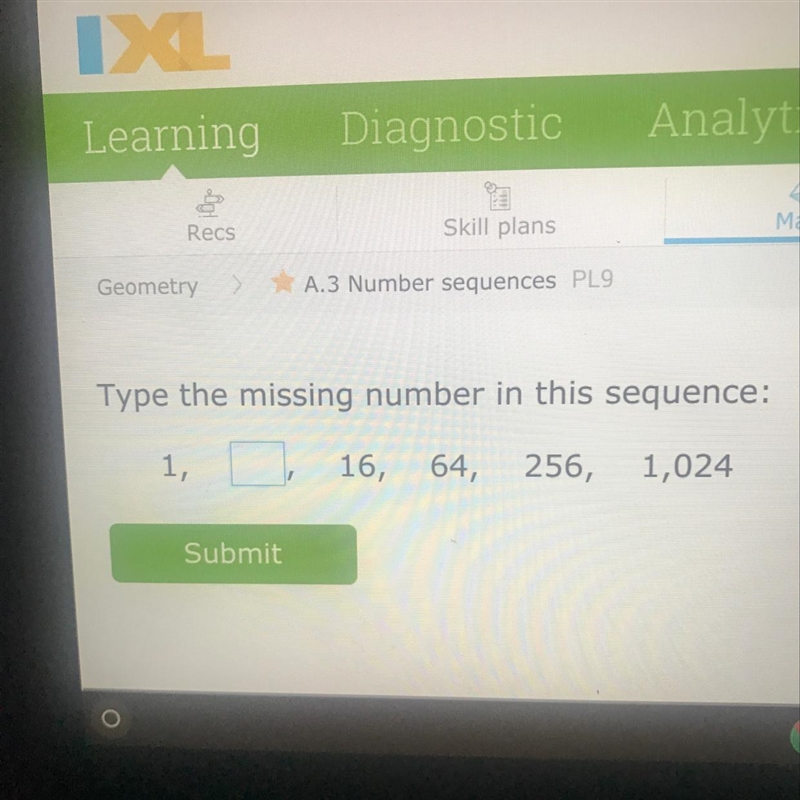 Type the missing number in this sequence-example-1