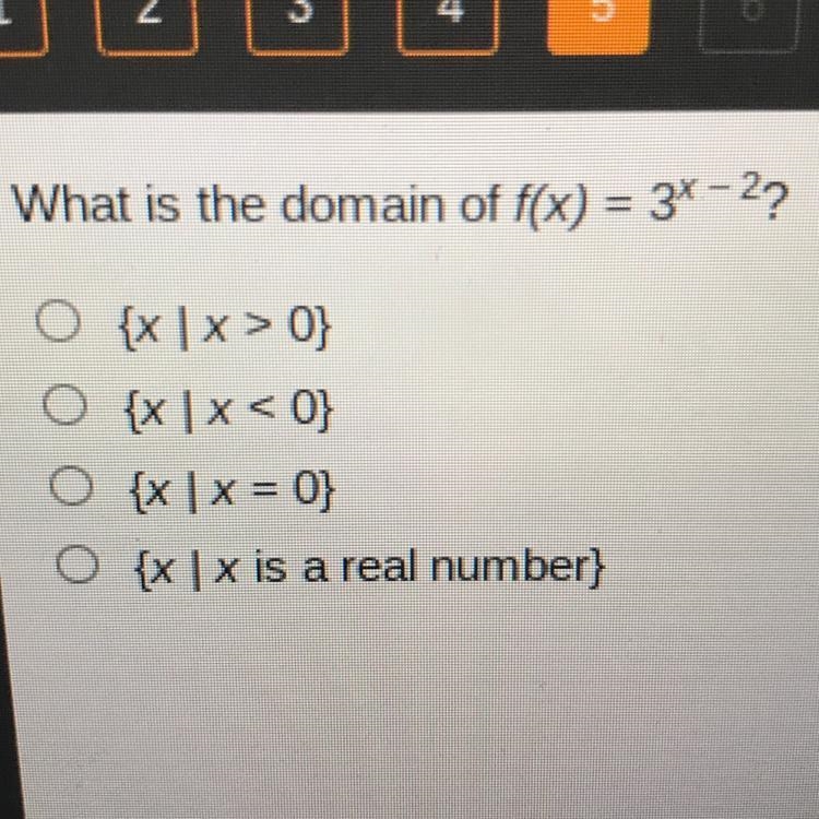 What is the domain of f(x) = 3^x - 2?-example-1