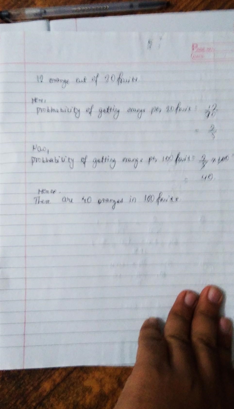 If 12 out of 30 fruits are oranges, how many oranges fruits will there be per 100 fruits-example-1