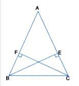 BE and CE are twoequal alltitudes of triangle ABC using RHS congurence rule prove-example-1