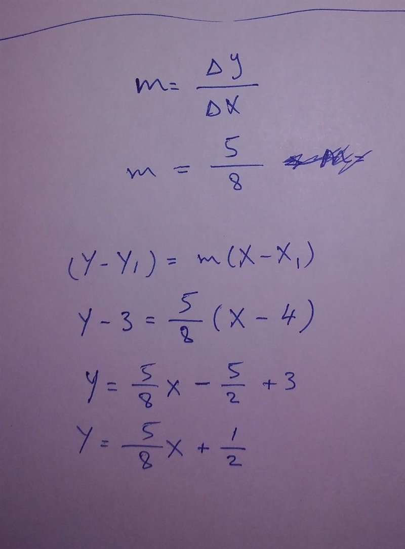 Write the slope-intercept form of the equation for the line.-example-1