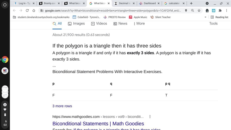 What biconditional would be a triangle three side polygon-example-1