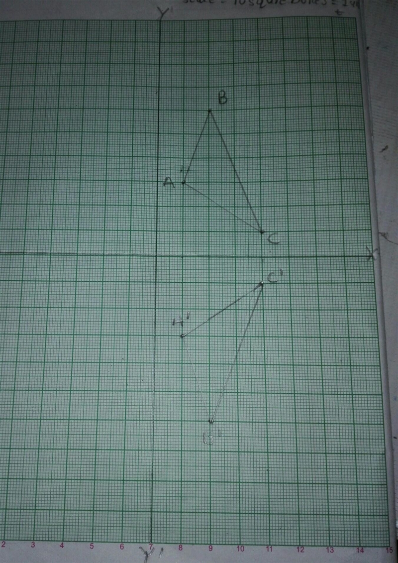 The vertices of a triangle are A(1,3),B(2,6)andC(4,1).Find the image of triangle ABC-example-2