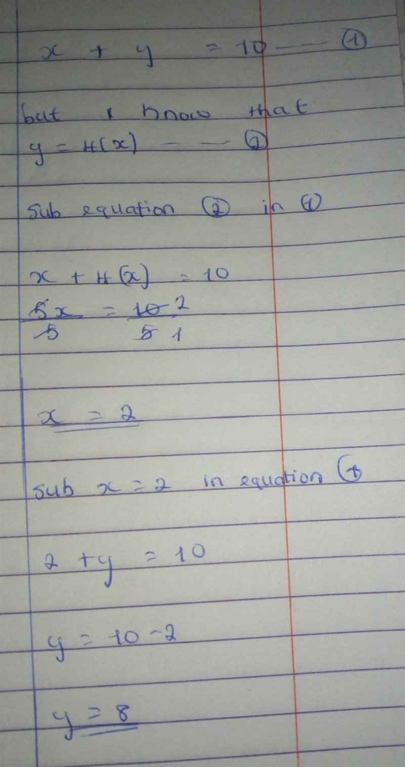 The sum of two numbers is 10. The larger number is 4 times the smaller number. What-example-1