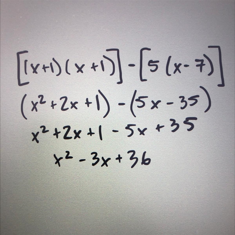 Write a polynomial in standard form that represents the area of the shaded region-example-1