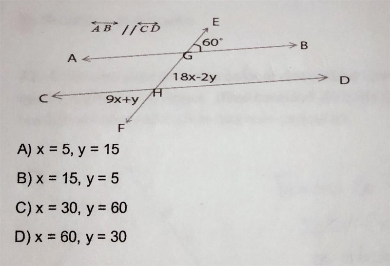 39.- En la siguiente figura calcula el valor de "x" y "y". Ав-example-1