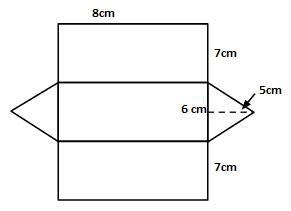 Javed is building a birdhouse in the shape of a triangular pyramid. He drew the net-example-1