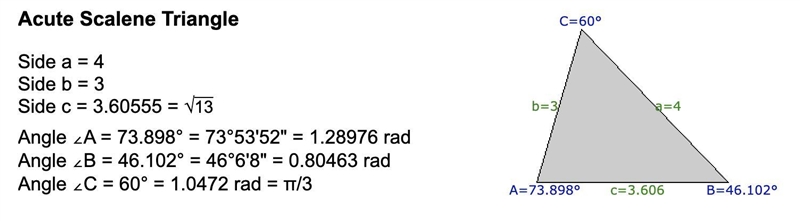 Suppose a triangle has two sides of length 3and 4 and that the angle between these-example-1