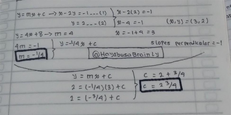 Heya! ~ \underline{ \underline{ \tt{QUESTION}}} : - If the line y = mx + c passes-example-1