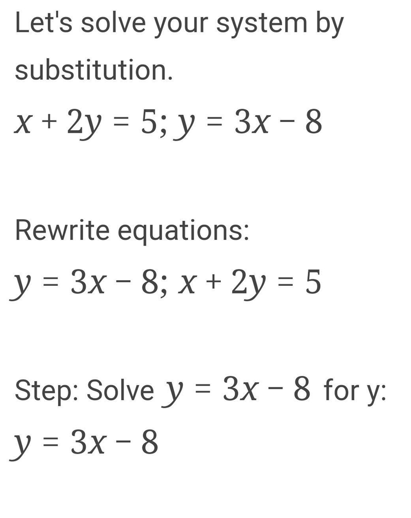 Select the statement that correctly describes the solution to this system of equations-example-1