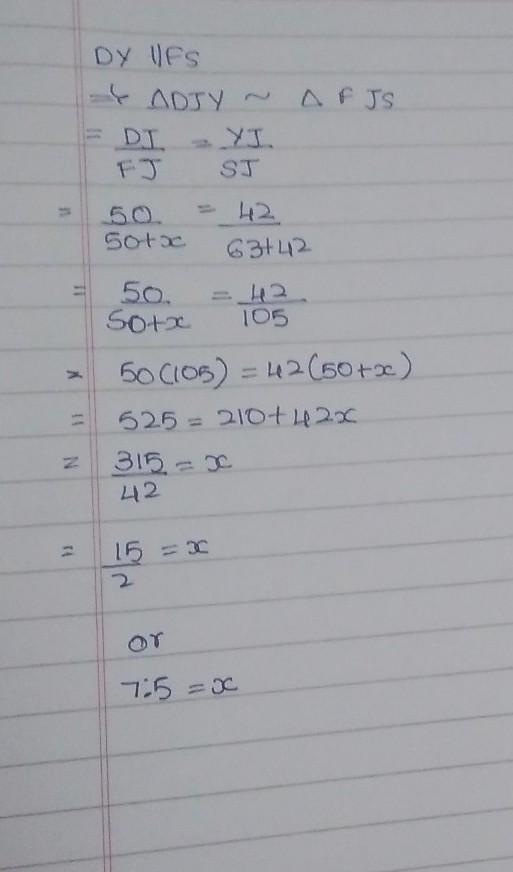 What is the value of x __ units help me pls-example-1