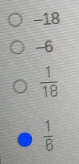 36^ - 1/2 Wich is equivalent? A -18 B -6 C- 1/18 D- 1/6-example-1