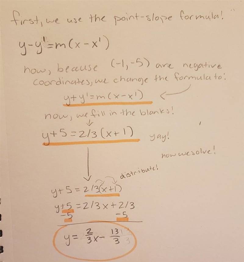 A line has a slope of 2/3 and contains the point (-1,-5). Which is an equation of-example-1