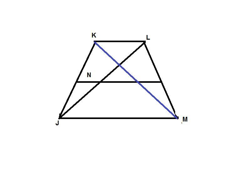 Given the isosceles trapezoid EFGH and side length JL = 93 units. If the length of-example-1