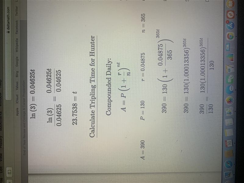 Abigail invested $130 in an account paying an interest rate of 4 5 8 4 8 5 ​ % compounded-example-2