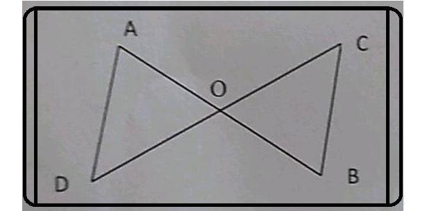 AB and CD intersect each other at O and O is the mid-point of both AB and CD. Prove-example-1