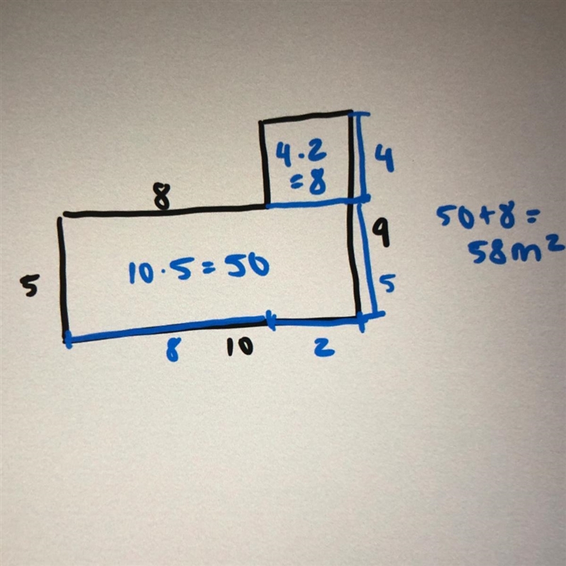 Find the total area of the kitchen floor that is to be tiled as shown below.-example-1