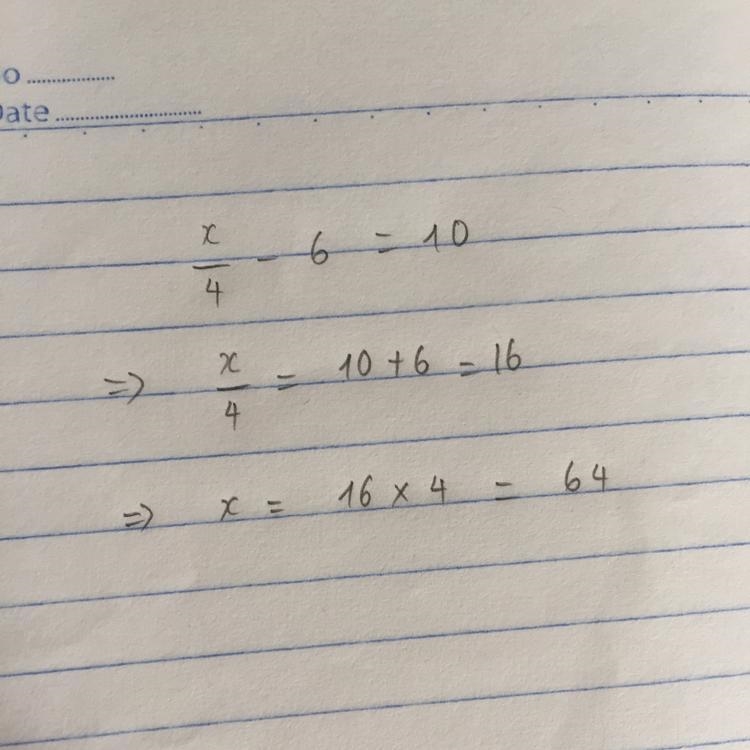 X/4-6=10 PLEASE HELP I NEED HELP ASAP-example-1