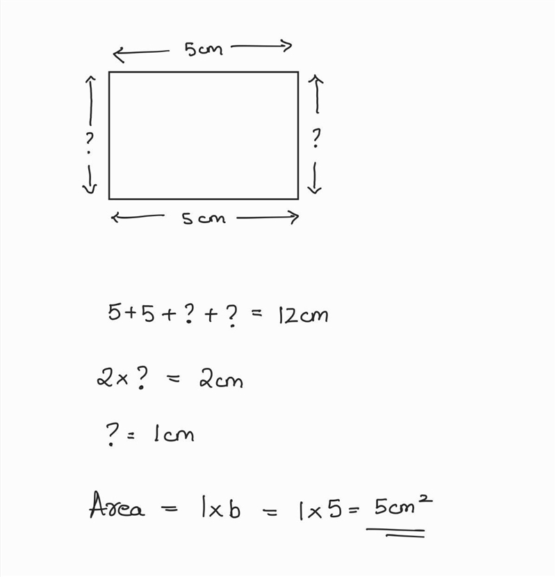 The perimeter of a rectangle is 12 centimeters.The length of the rectangle is 5 centimeters-example-1