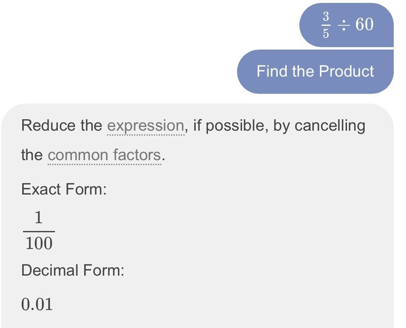 Find the product 3/5 divided 60-example-1