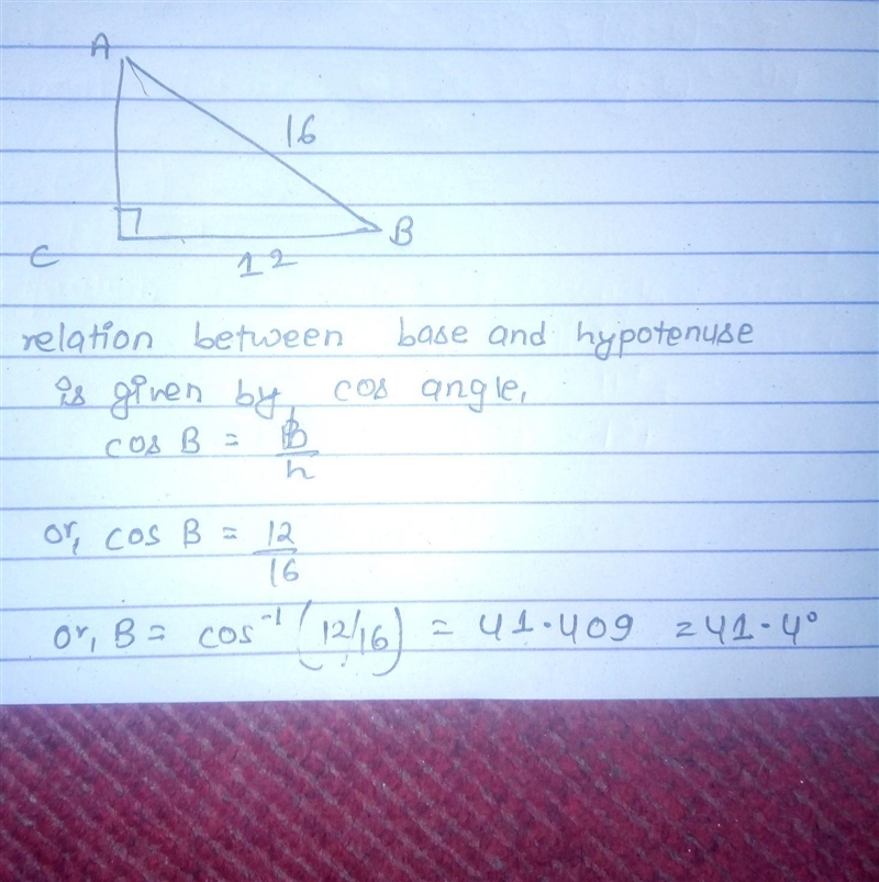 Given the diagram, what is the measure of < B, rounded to the nearest tenth​-example-1