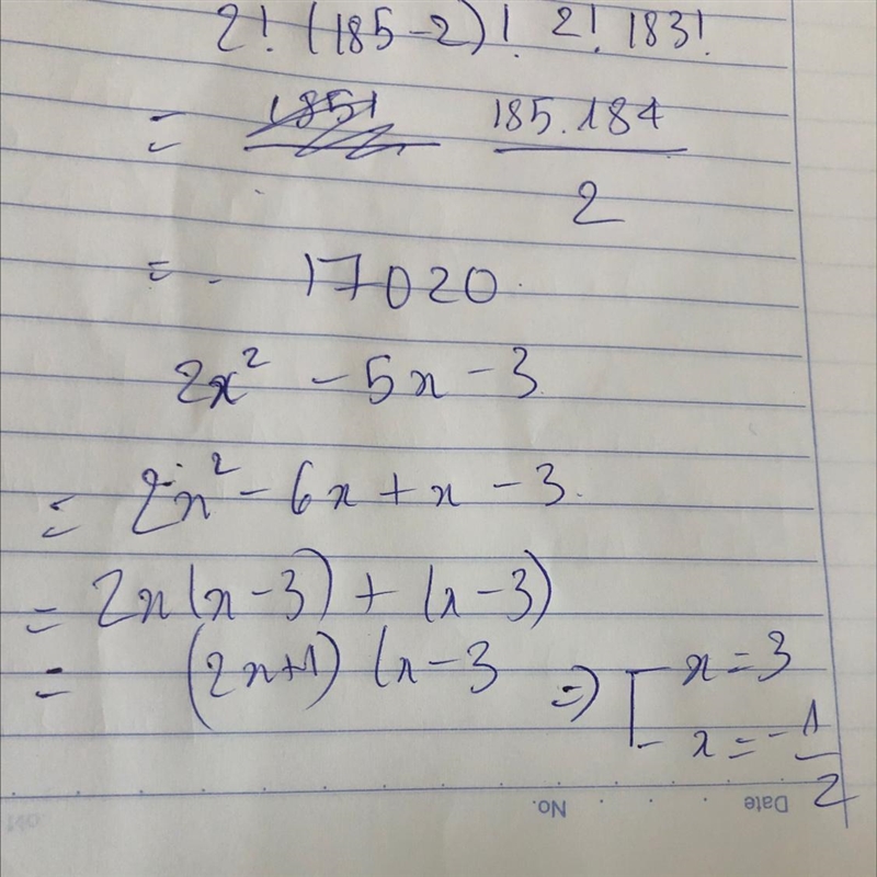 Tìm nghiệm của đa thức sau:2x mũ 2-5x-3-example-1