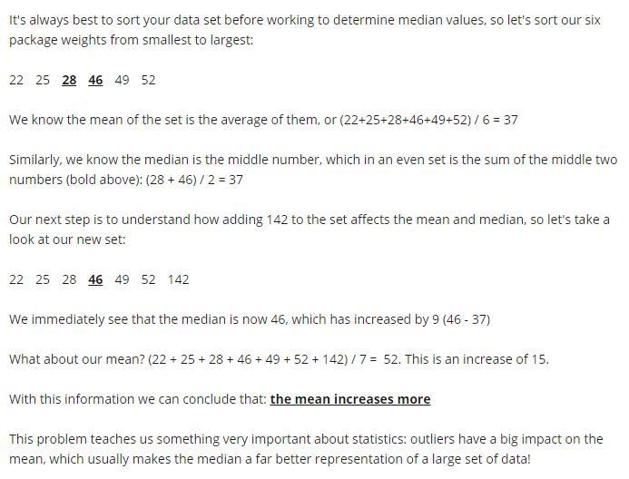 You weigh six packages and find the weights to be 28, 22, 52, 25, 49, and 46 ounces-example-1