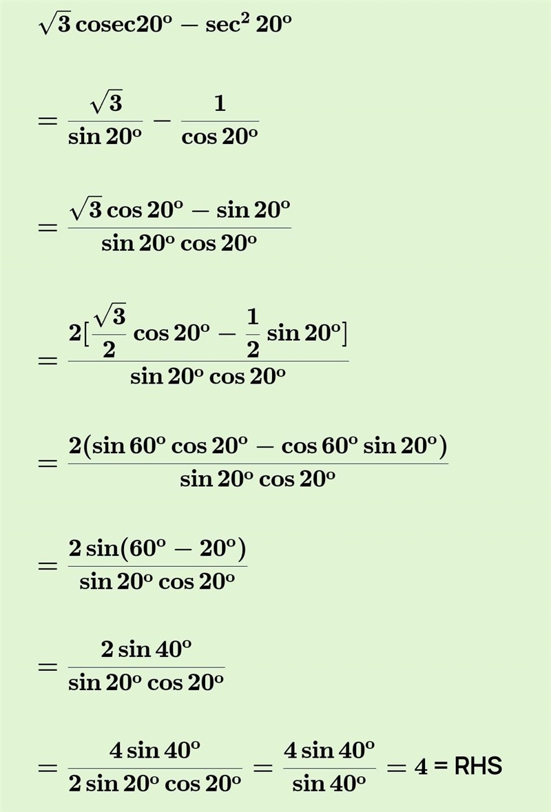 √3cosec20°-sec20°=4 prove that​-example-1