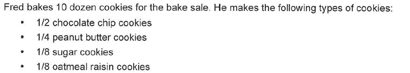 Unfortunately, Fred had some trouble in the kitchen and 3/5 of the peanut butter cookies-example-1