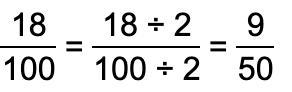 18% as a fraction in its simplest form-example-1