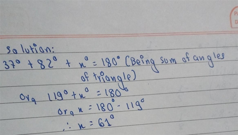 What is the measure of angle x?​-example-1