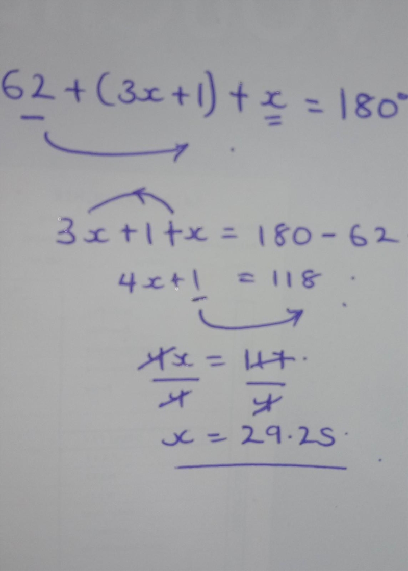 Write an equation and solve for x.-example-1