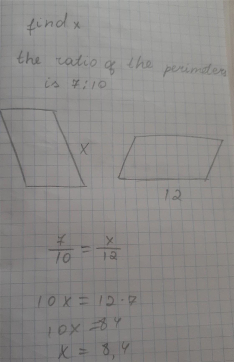 The figures are similar. Find X​-example-1