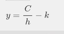 Solve for y. (y+k)h=C-example-1