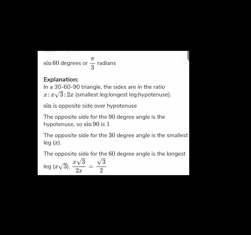 Sin x = √3/2 is equivalent to?-example-1