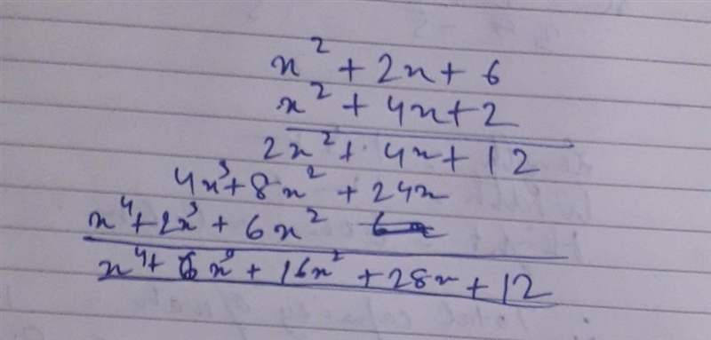 Help me please I need {x}^(2) + 2x + 6 \\ {x}^(2) + 4x + 2 ​-example-1