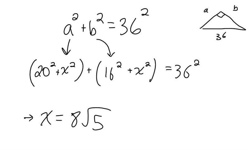 Solve for the missing side: simplify the radical ​-example-5