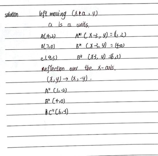 Given the following coordinates complete the glide reflection transformation.​-example-1