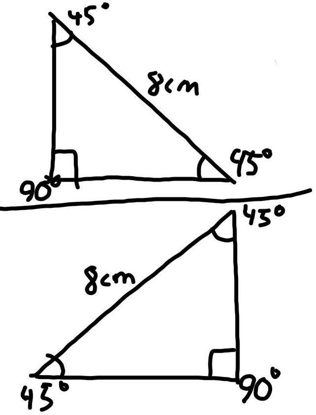 ANSWER QUICK PLEASE Is there a different triangle Diego could have drawn that would-example-1