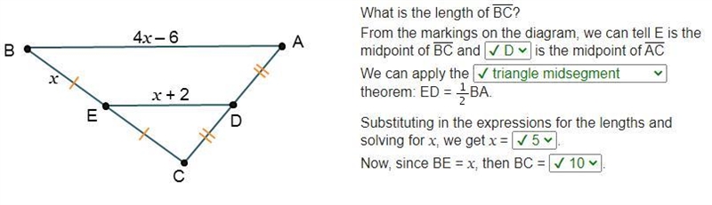 Triangle A C B is cut by line segment E D. Line segment E D goes from side B C to-example-1