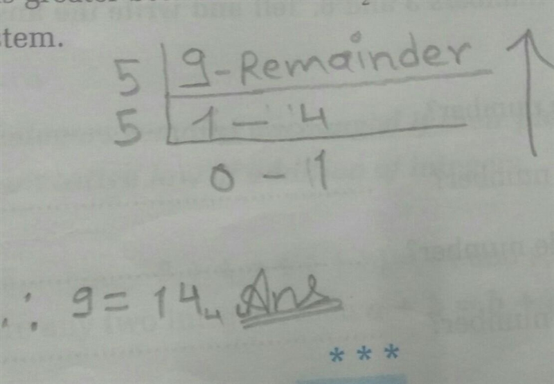 What is the value of 9 in quinary number?​-example-1