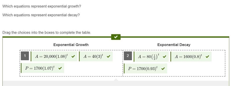 Which equations represent exponential growth? Which equations represent exponential-example-1